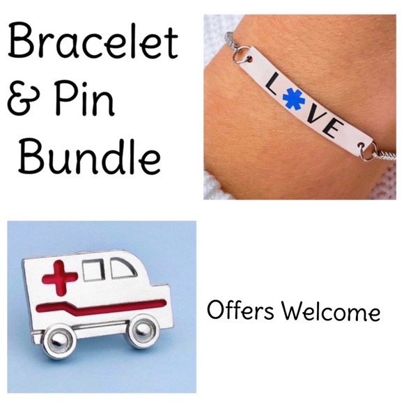 Star of Life Bracelet & Ambulance Pin Bundle - Picture 2 of 4